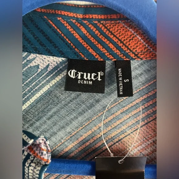NWT Cruel denim Aztec pearl snap Western‎ Shirt women’s size small - Picture 10 of 12